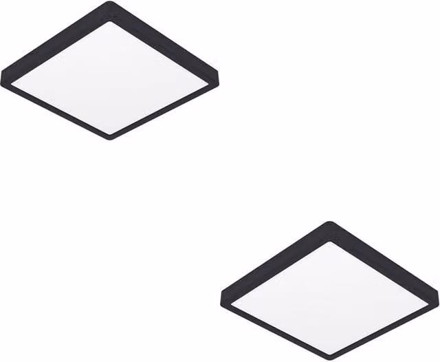 Loops 2 Pack Black Square LED Ceiling Light for Modern Indoor Spaces
