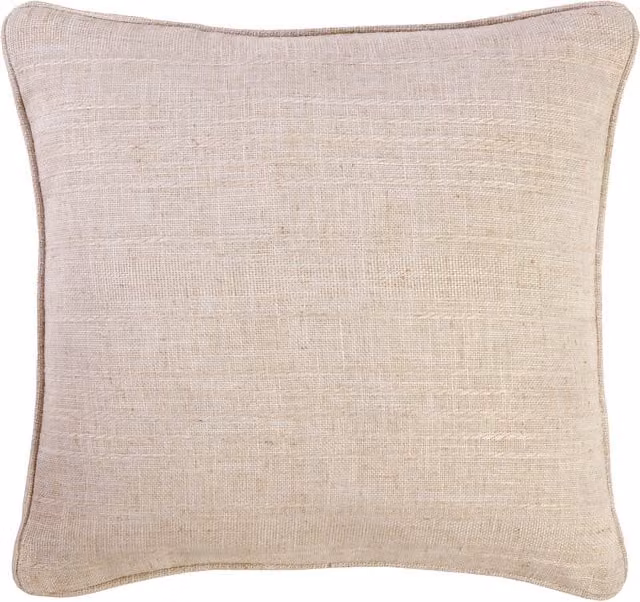 Divante Minimalist Striped Square Cushion in Beige
