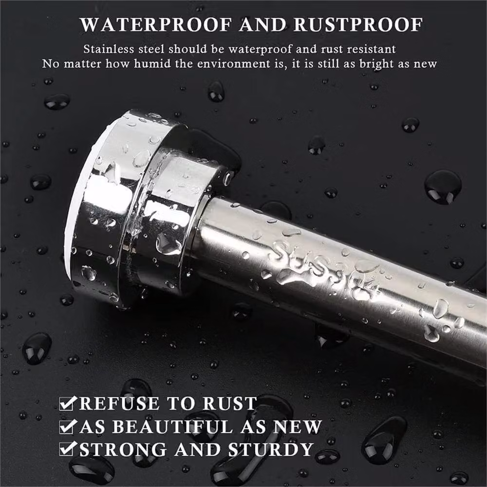 Nordara Stainless Steel Extendable Silver Tension Rod Clothes Hanging Pole – 2