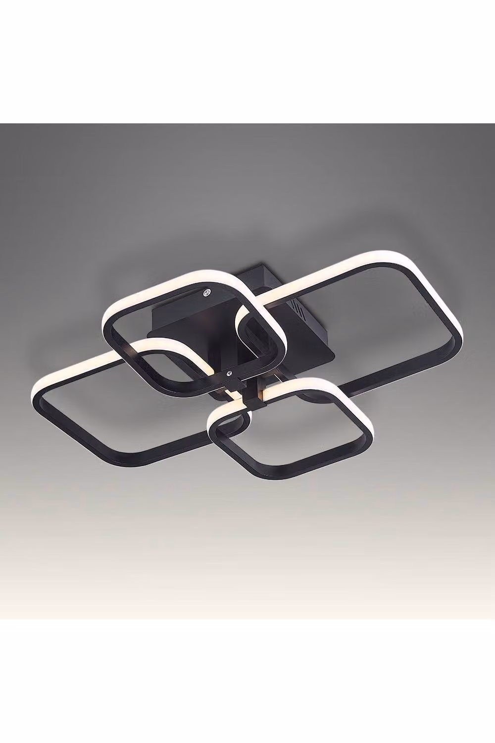 Living and Home Contemporary LED Semi Flush Ceiling Light in Black – 3