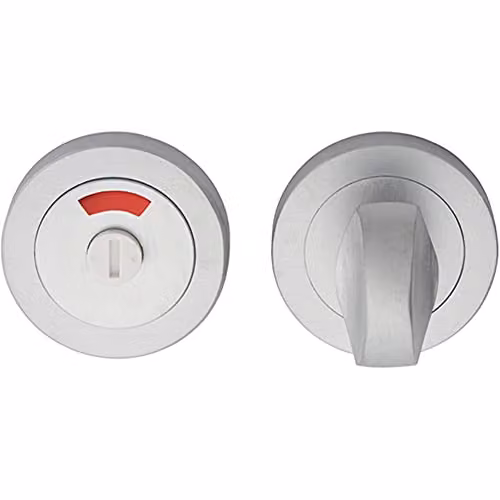 Loops Thumbturn Lock and Release Handle with Indicator, 50mm Diameter, Satin Chrome