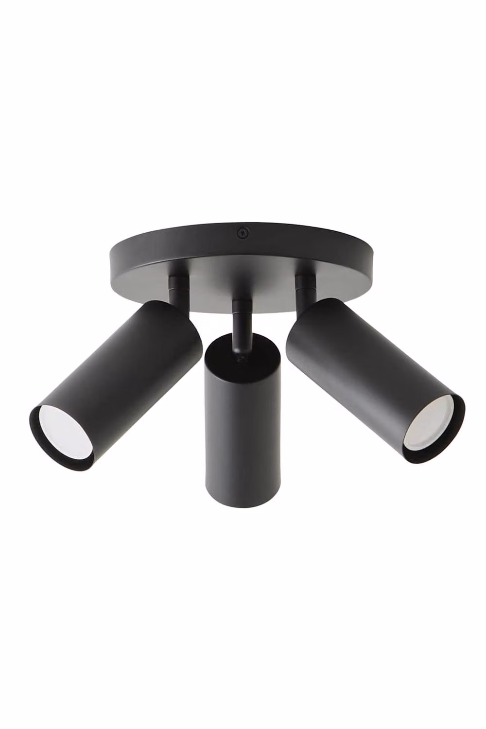 ValueLights Taylor Matte Black 3 Way Adjustable Cylinder Tube Ceiling Spotlight with Bulbs – 4