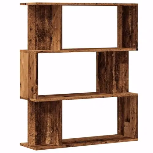 vidaXL Book Cabinet in Old Wood Brown, Engineered Wood, W/D/H: 80 x 24 x 96 cm – 1
