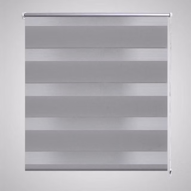 Berkfield Home Zebra Blind Grey and White W/H: 40 x 100 cm