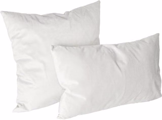 Havendro Set of 2 Cream Velvet Rectangular Cushions with Removable Covers W: 60 cm, H: 40 cm – 1