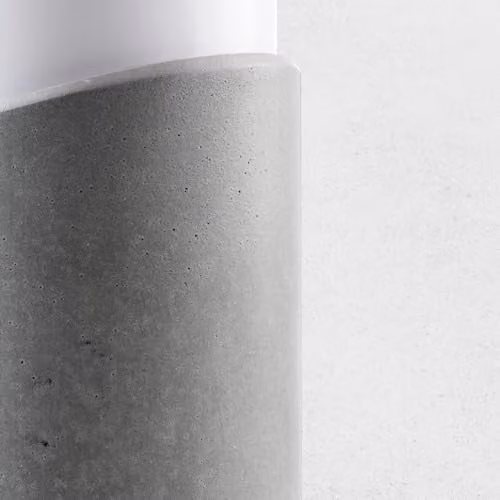 Netlighting Block Concrete Outdoor Bollard Pedestal Light, Grey, IP65, E27 – 3