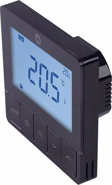 John Guest JGSTATR Black Smart Underfloor Heating Programmable Thermostat with App and Voice Control
