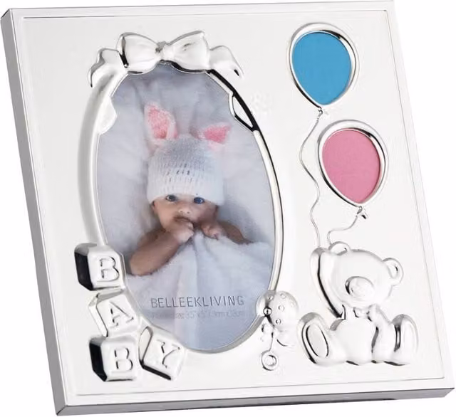 Belleek Living Baby Balloon Tabletop Frame in Silver Metal – 1