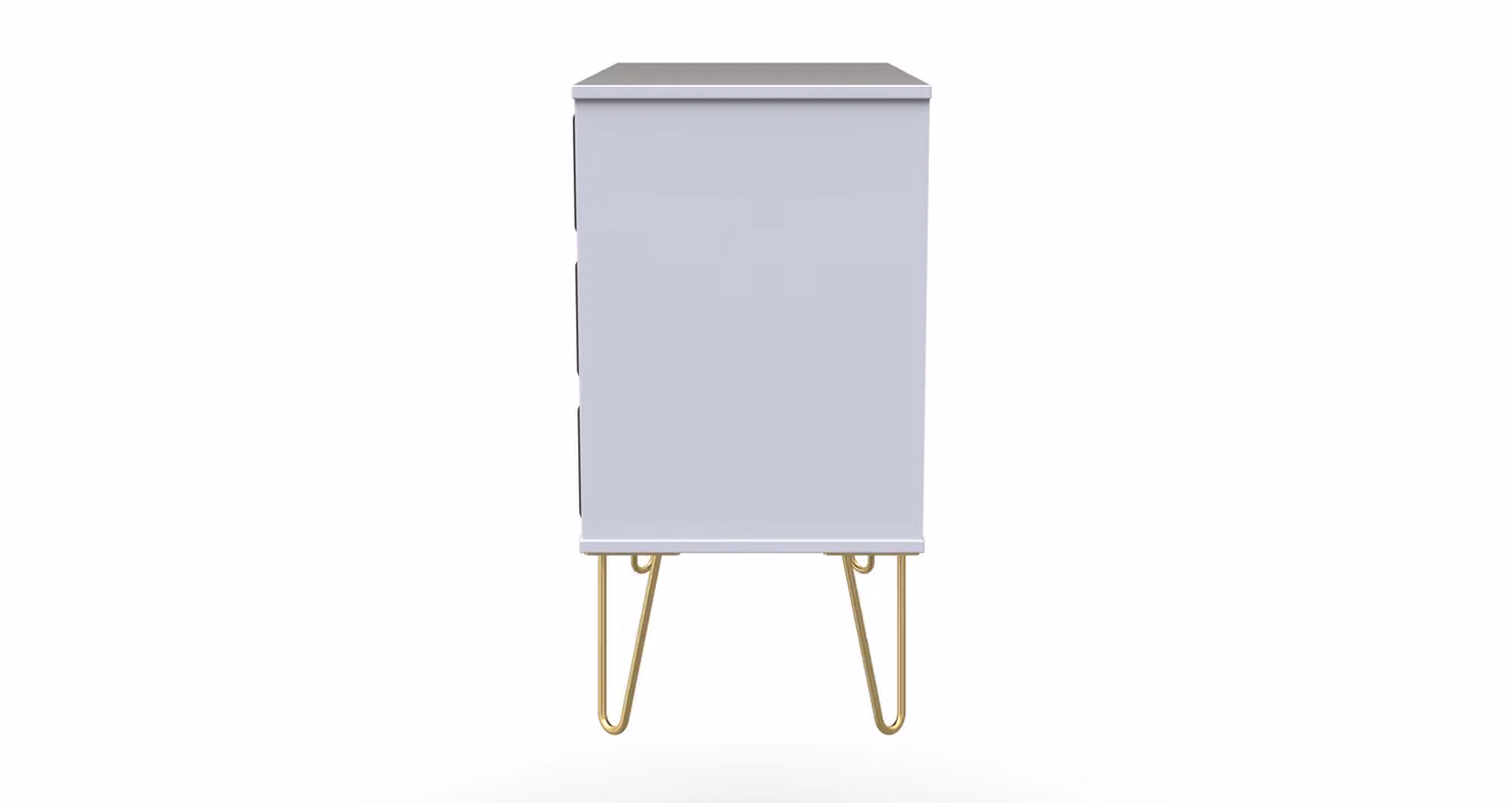 2 U Metro 3 Drawer Chest in Dark Grey and Gold – 2