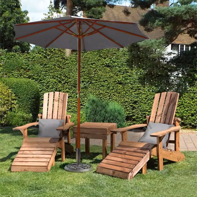 Charles Taylor Aidendack Style Lounger Set in Grey