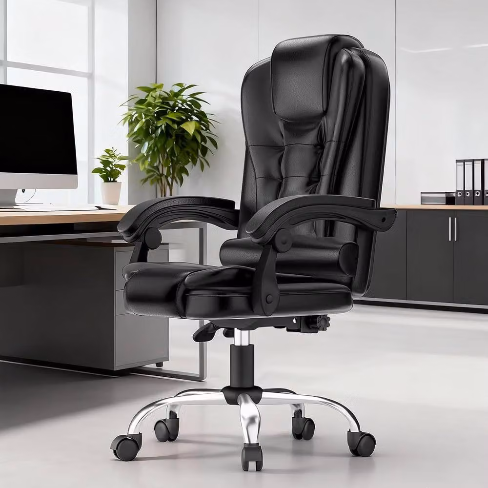 Gartistgo Executive High Back Ergonomic PU Leather Office Chair with Footrest and Headrest in Black – 2