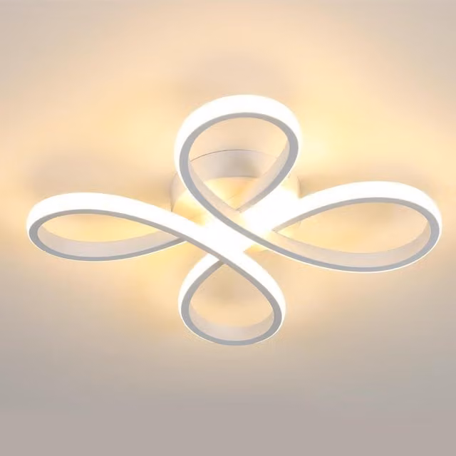 COMELY 30W Modern Flower Shape LED Ceiling Light in White with Warm White 3000K Glow – 1