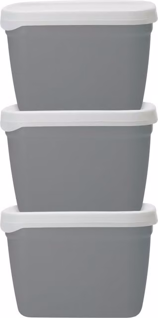 Natural Elements Stackable Food Container Set in Grey – 1