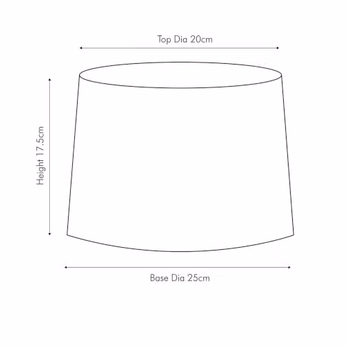 Pacific Lifestyle Grey Modern Cone Fabric Lamp Shade for Table and Floor Lamps, Diameter: 25.4 cm – 3