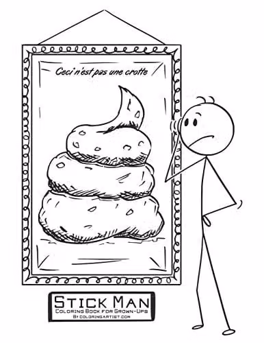Stick Man Coloring Book for Grown-Ups by Independently Published