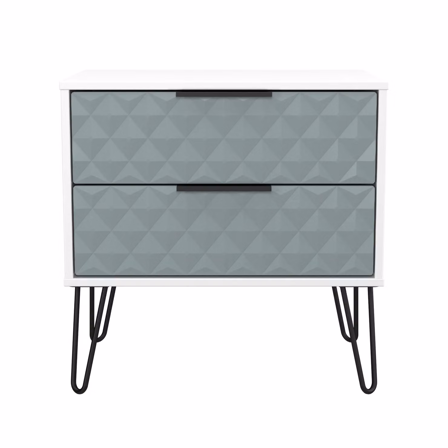 2 U Islay Ready Assembled 2 Drawer Side Table in Duck Egg Blue – 2
