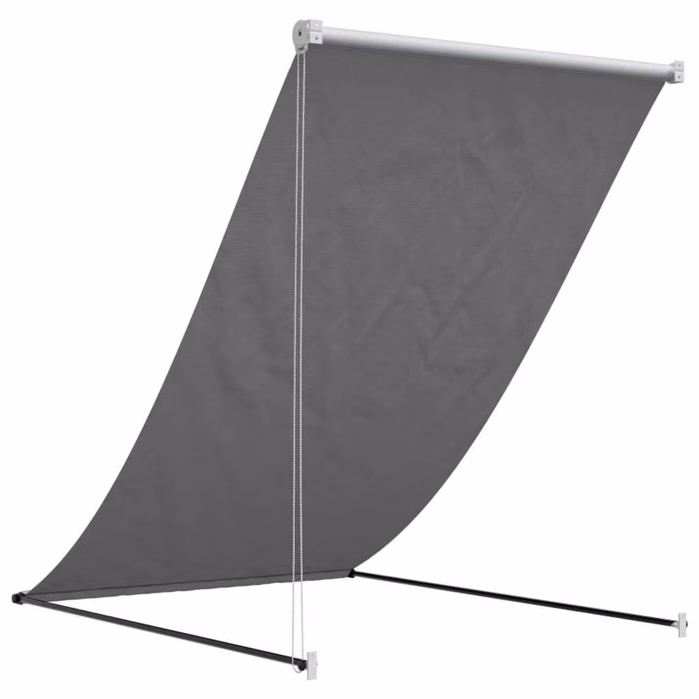 Berkfield Home Retractable Wall-Mounted Awning in Anthracite and Black, W/D/H: 150 x 150 x 150 cm – 5