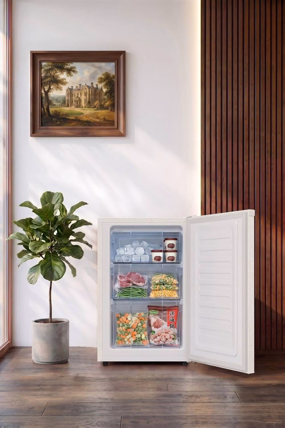 Living and Home 46L Freestanding Upright Freezer in White – 6