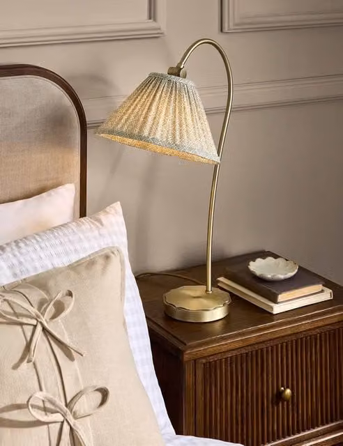 Laura Ashley Willowbrook Table Lamp in Gold and Brass