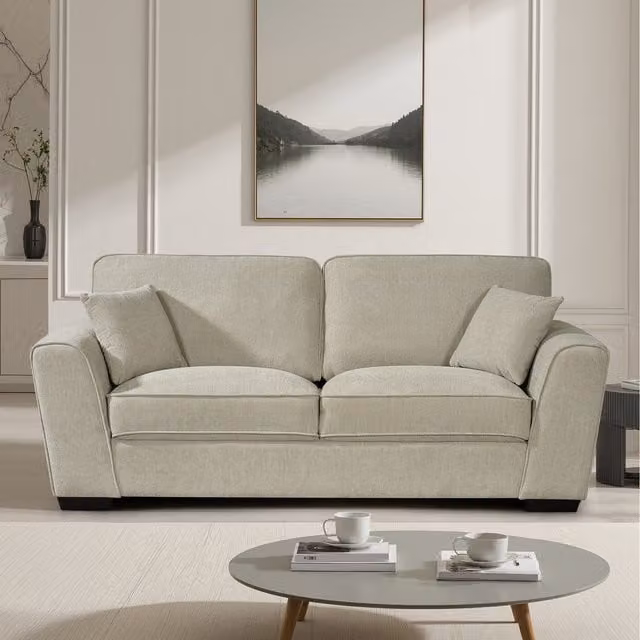 Artemis Home Colman 3 Seat Fabric Sofa in Beige