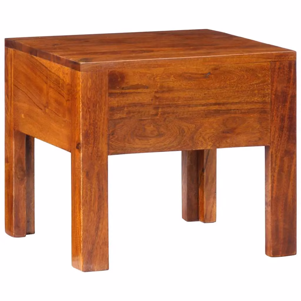 Berkfield Home Set of 2 Acacia Wood Bedside Cabinets in Brown, W/D/H: 40 x 40 x 36 cm – 2