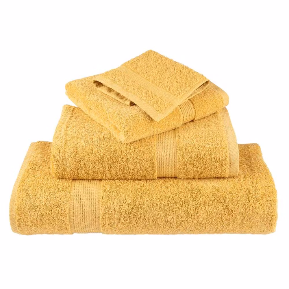 Berkfield Home SOLUND Premium Cotton Terry Towels, Gold, 4 Pack, W: 100 cm x L: 200 cm, 600gsm – 3