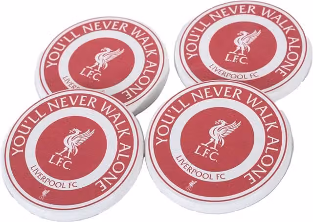 Liverpool FC Ceramic Coaster Set (Pack of 4) in Red and White – 1