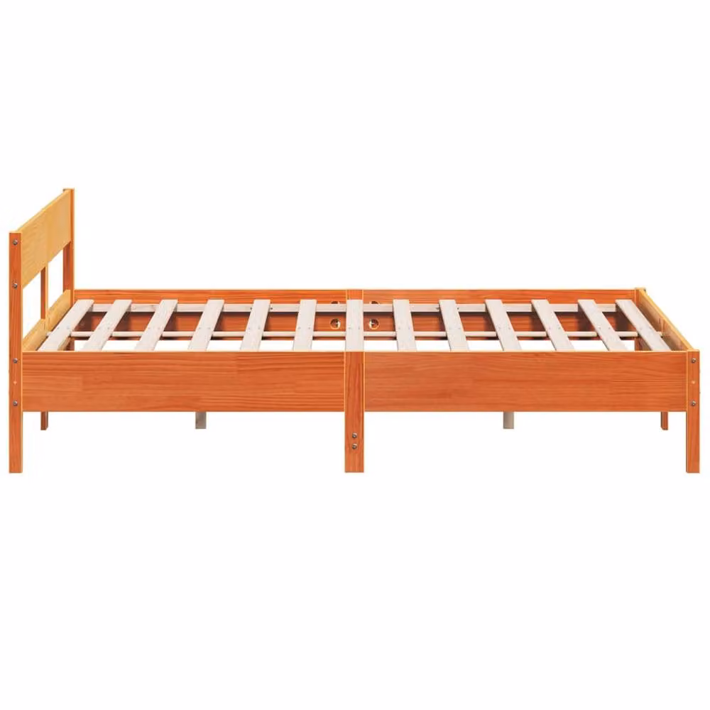 Berkfield Home Super King Solid Wood Pine Bed Frame in Brown Waxed Finish, 180 x 200 cm – 3