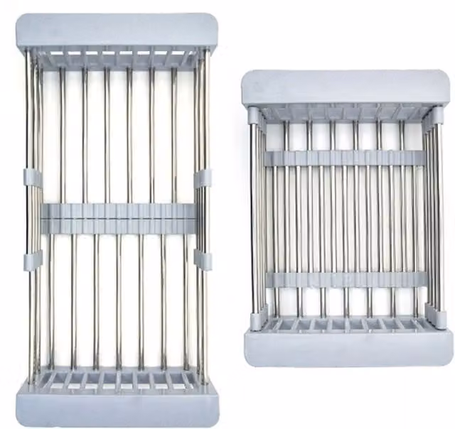 Haven Retractable Kitchen Sink Basket Shelf in Grey