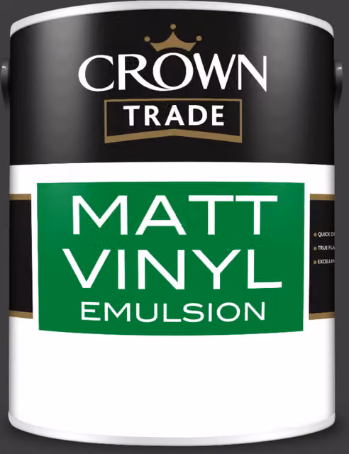 Crown Trade Rebel Mixed Colour Matt Water Based Dispersion Paint, Grey, 5 l