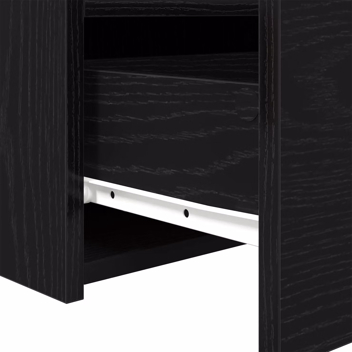 Berkfield Home Set of 2 Black Oak Bedside Cabinets with Integrated LED Lighting, W: 50 cm, D: 40 cm, H: 45 cm – 5