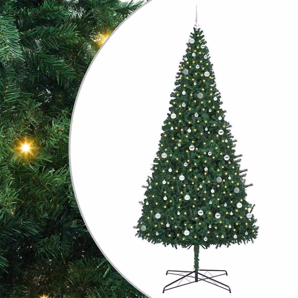 Berkfield Home Green Christmas Tree with Decorative String Lights, 400 cm – 2