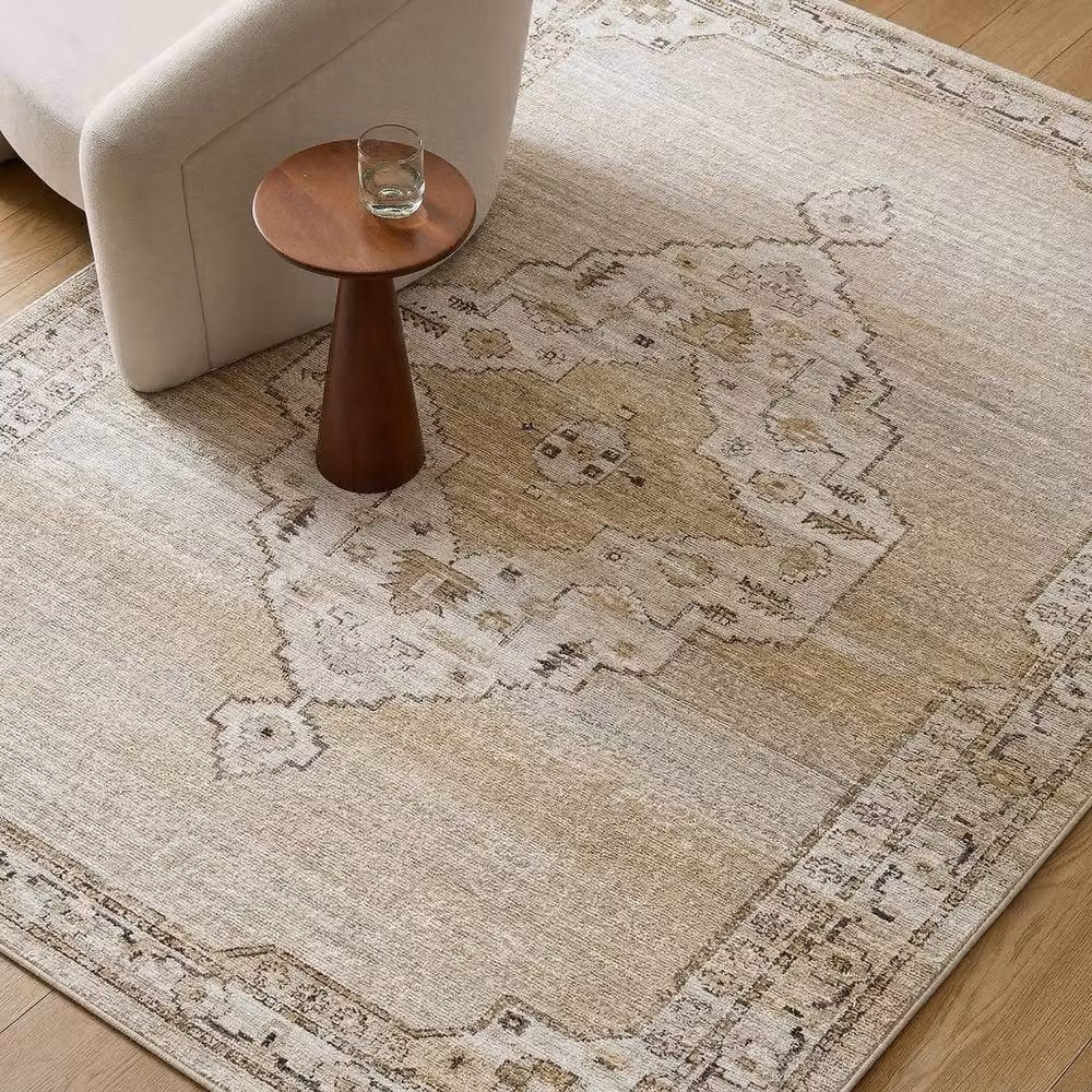 Livabliss Fifth Avenue Vintage Boho Living Room Rug in Brown, White, Grey and Beige, W: 155 cm, D: 220 cm – 5