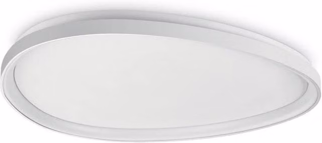 Netlighting Gemini Integrated LED Semi Flush Ceiling Light, White, 4650lm, 4000K, Dimmable