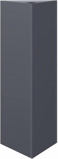 Berkfield Home Anthracite Triangular Steel Planter in Dark Grey, W/D/H: 30 x 26 x 75 cm