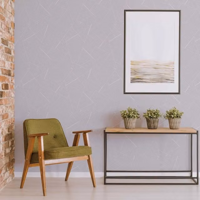 Superfresco Quartz Fractal Metallic Grey and Silver Geometric Wallpaper - Light Grey