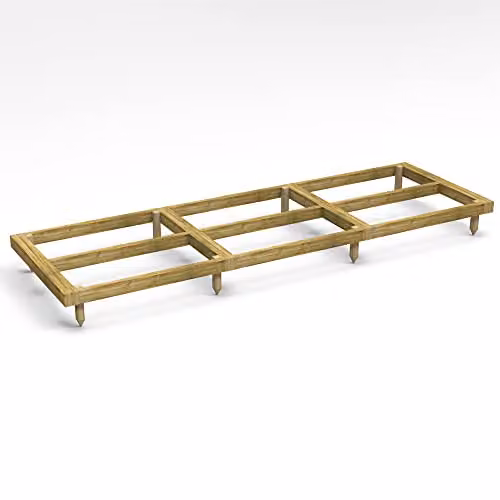 Powersheds Premium Wooden Shed Base with Pressure Treated Tanalised Timber Bearers in Brown