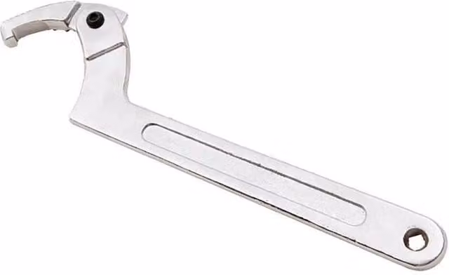 VOGREX Adjustable Hook Wrench C Spanner Hand Tool in Silver