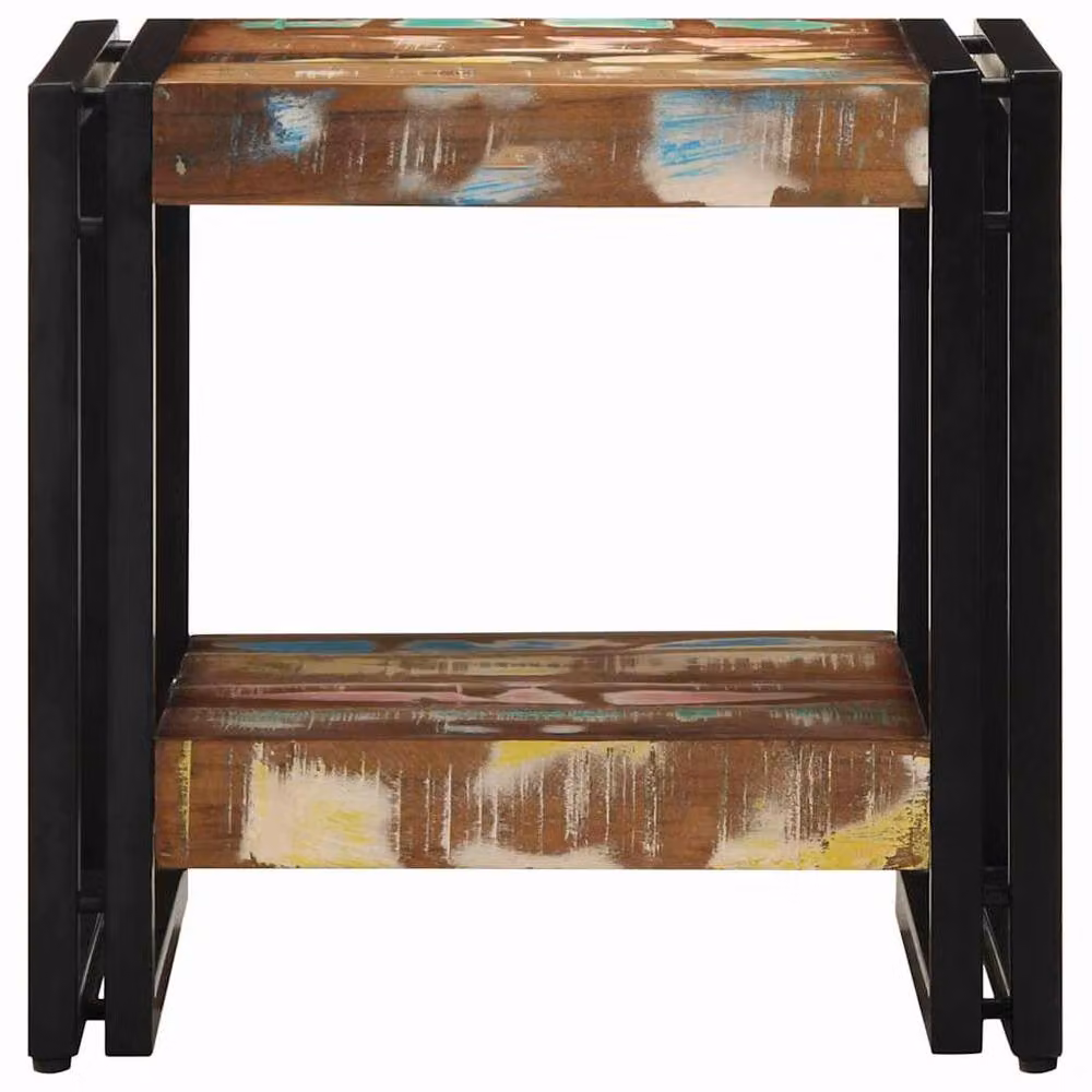 Berkfield Home Multicolour Reclaimed Solid Wood Coffee Table W/D/H: 40 x 50 x 38 cm – 3
