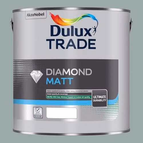 Dulux Trade Diamond Matt Paint in Fresh Foliage Green, 2.5 l