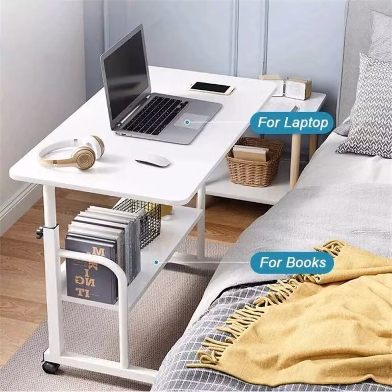 NESTLUNE White Computer Desk Workstation for Home Office