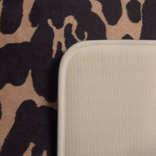 OHS Leopard Print Non-Slip Bath Mat, Black and Beige, W: 45 cm, D: 75 cm – 6