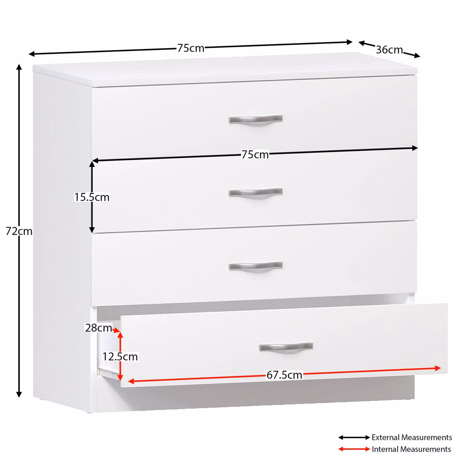 Home Discount Vida Designs Riano 4 Piece White Bedroom Set – 2