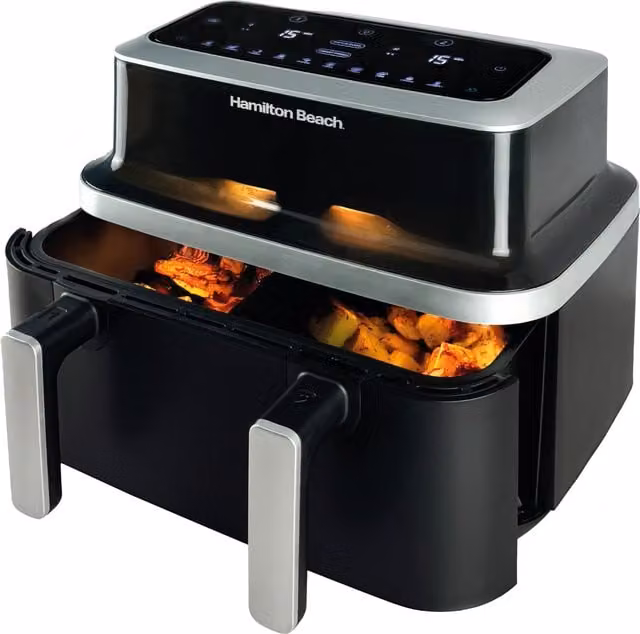Hamilton Beach VisionCook 9L Dual Zone Air Fryer, Black