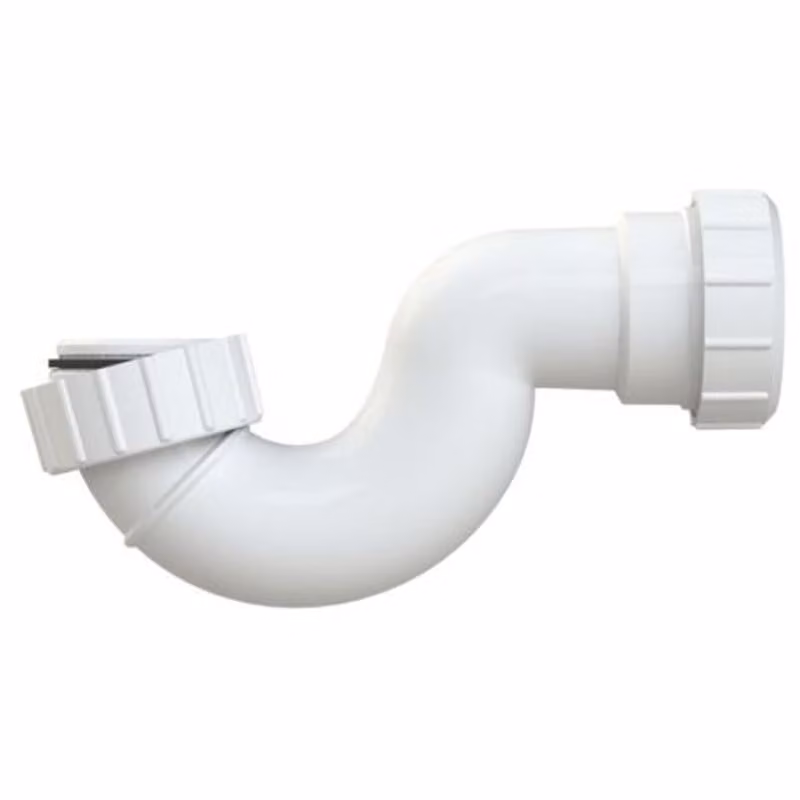Royal Bathrooms White Plastic Tubular P Trap Bath Waste 40 x 19mm
