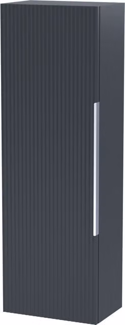 Balterley Fluted Wall Hung Bathroom Storage Unit with Single Soft Close Door, Dark Grey, W/D/H: 40 x 40 x 40 cm – 1