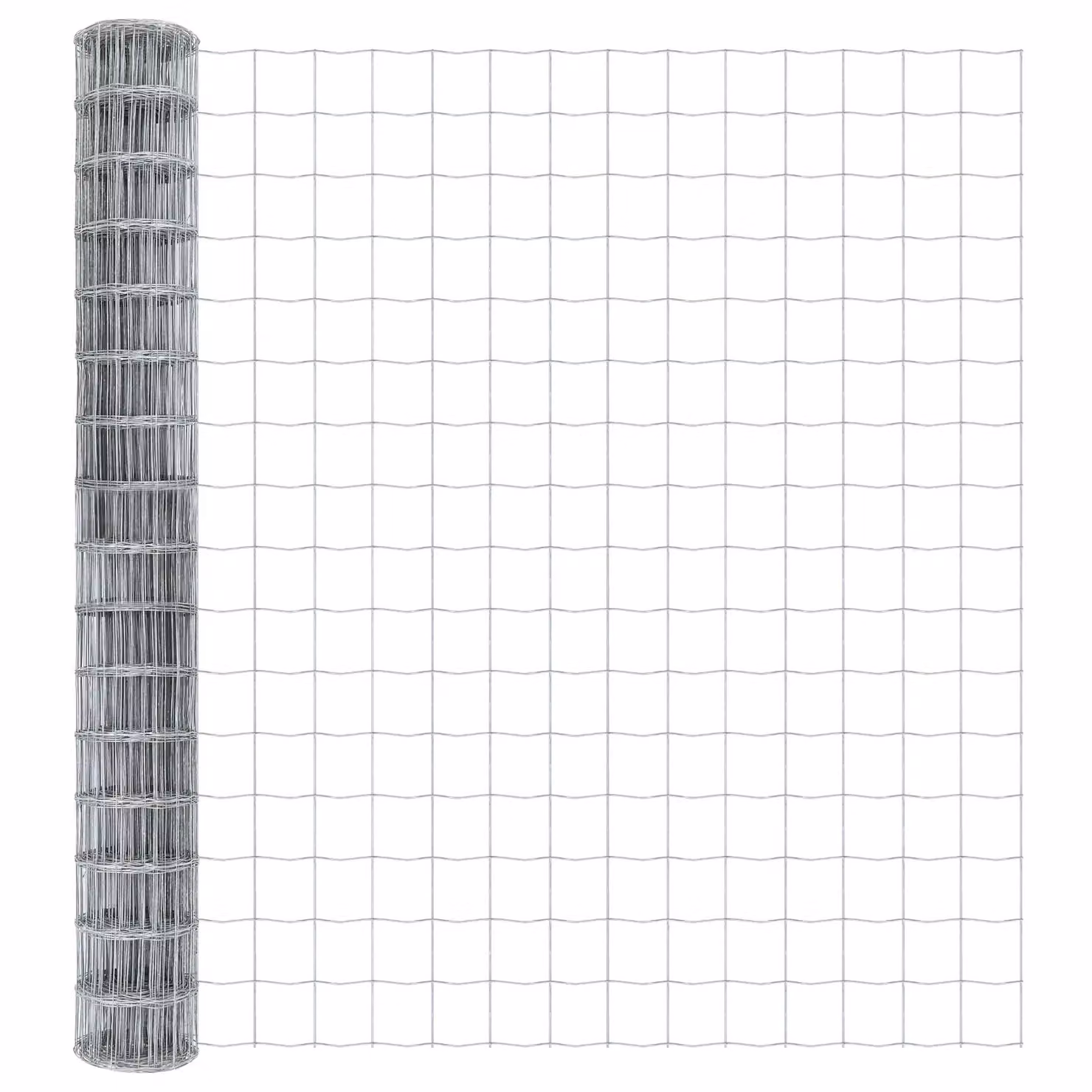 Berkfield Home Euro Fence Galvanised Steel in Grey, W: 10 m, H: 1.5 m – 2