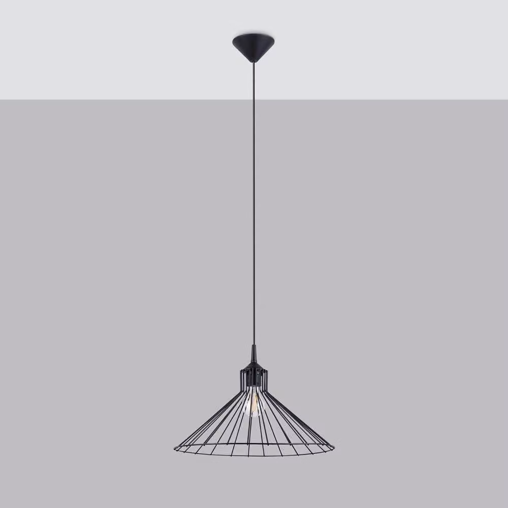 Sollux Lighting Industrial Black Metal Pendant Lamp W/D/H: 86 x 40 x 40 cm – 2