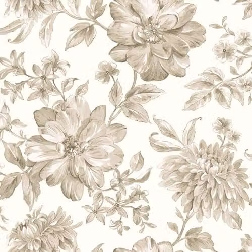 Fine Decor Isabella Floral Botanical Wallpaper Roll, Beige, W: 52 cm, H: 26.5 cm