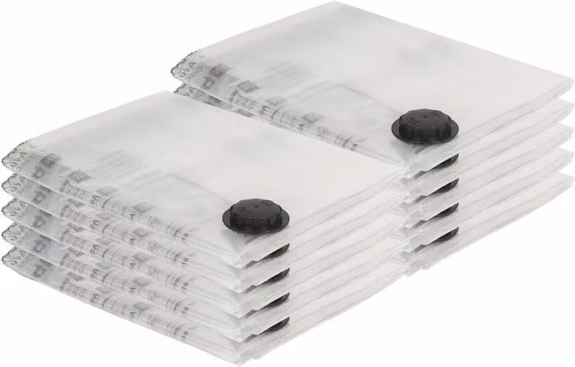 Harbour Housewares Vacuum Storage Bags, White and Transparent, XL, Pack of 10